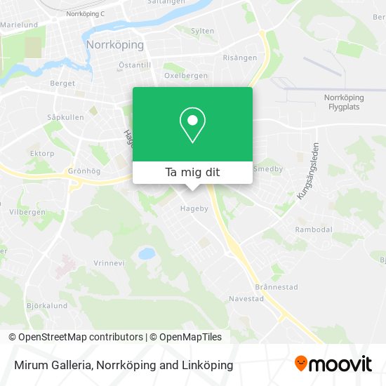 Mirum Galleria Karta Vägbeskrivningar till Mirum Galleria i Norrköping med Buss eller