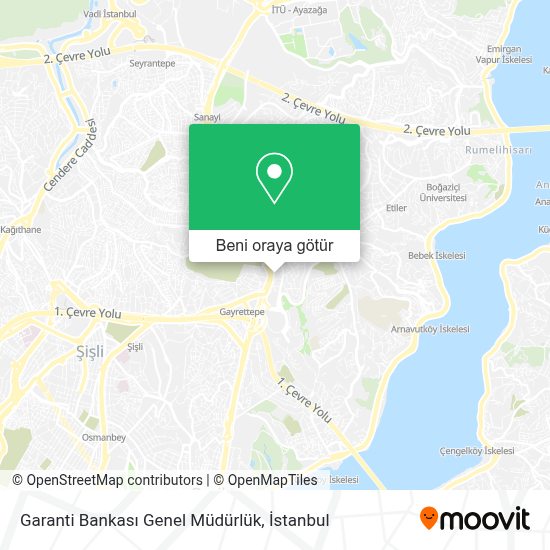 Garanti Bankası Genel Müdürlük, Beşiktaş nerede, Otobüs, Metro, Minibüs