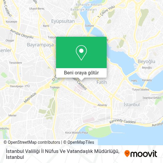 İstanbul Valiliği İl Nüfus Ve Vatandaşlık Müdürlüğü, Fatih nerede