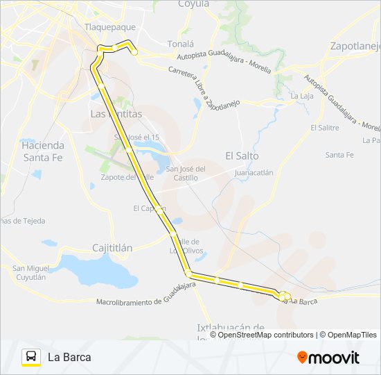 Ruta barca horarios, paradas y mapas La Barca (Actualizado)