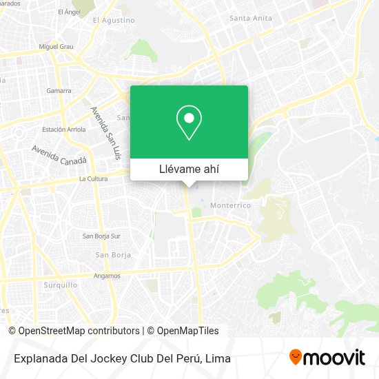 ¿Cómo llegar a Explanada Del Jockey Club Del Perú en Santiago D en Autobús?