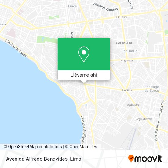 ¿Cómo llegar a Avenida Alfredo Benavides en Miraflores en autobús o metro?