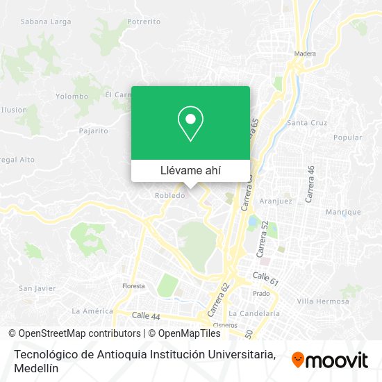 ¿Cómo llegar a Tecnológico de Antioquia Institución Universitaria en