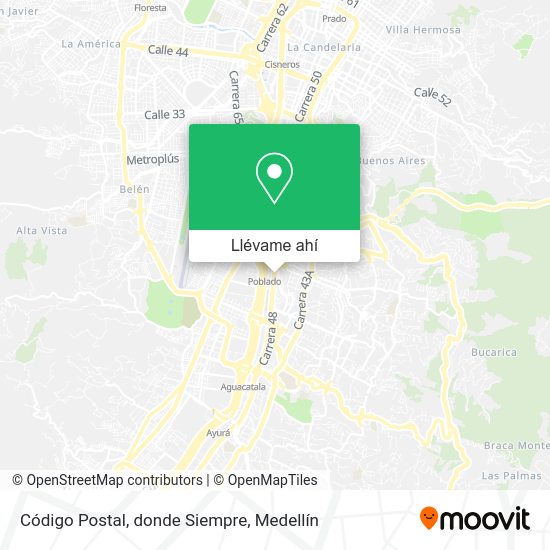 ¿Cómo llegar a Código Postal, donde Siempre en Medellín en autobús o metro?