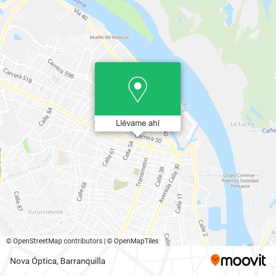 ¿Cómo llegar a Nova Óptica en Barranquilla en Autobús?