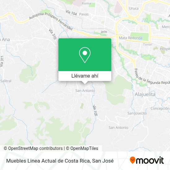 ¿Cómo llegar a Muebles Linea Actual de Costa Rica en Escazú en autobús?