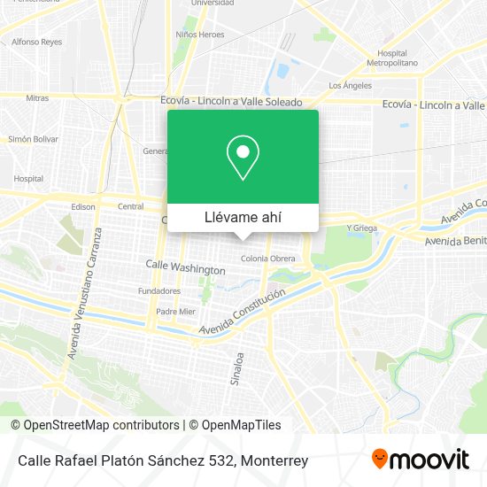 ¿Cómo llegar a Calle Rafael Platón Sánchez 532 en Nuevo León en autobús