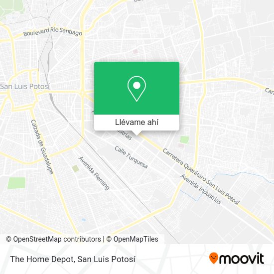 ¿Cómo llegar a The Home Depot en San Luis Potosí en autobús?