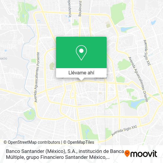¿Cómo llegar a Banco Santander (México), S.A., institución de Banca