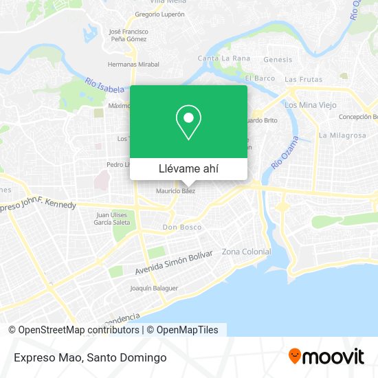 ¿Cómo llegar a Expreso Mao en Distrito Nacional en autobús o metro?