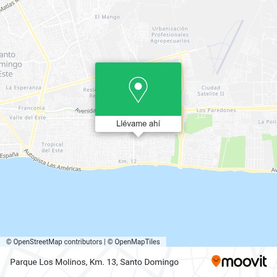 ¿Cómo llegar a Parque Los Molinos, Km. 13 en Santo Domingo en autobús?