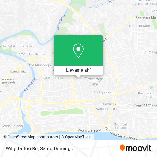 ¿Cómo llegar a Willy Tattoo Rd en Santo Domingo en Autobús o Metro?