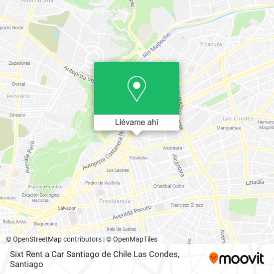 ¿Cómo llegar a Sixt Rent a Car Santiago de Chile Las Condes en Micro o