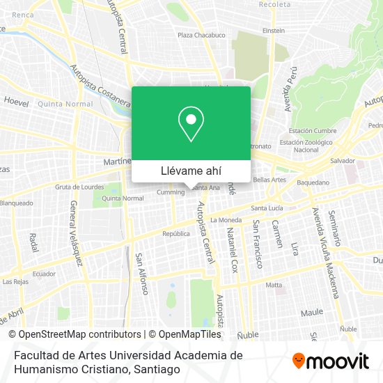 Como Llegar A Facultad De Artes Universidad Academia De Humanismo Cristiano En Santiago En Micro O Metro