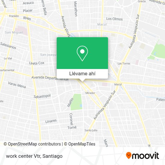 Cómo llegar a work center Vtr en La Florida en Metro o Micro Moovit