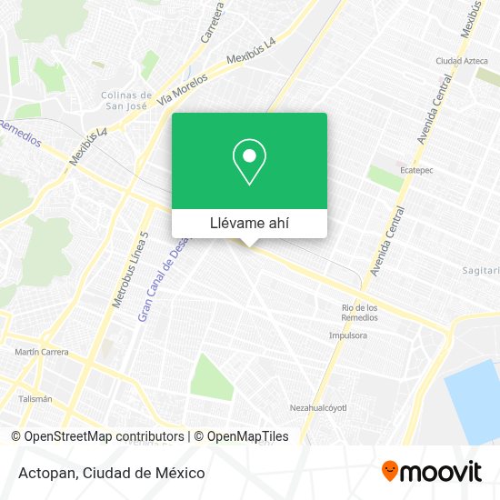 Cómo llegar a Actopan en Tlalnepantla en Autobús o Metro Moovit