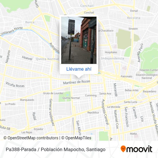 ¿Cómo llegar a Pa388Parada / Población Mapocho en Santiago en Micro o