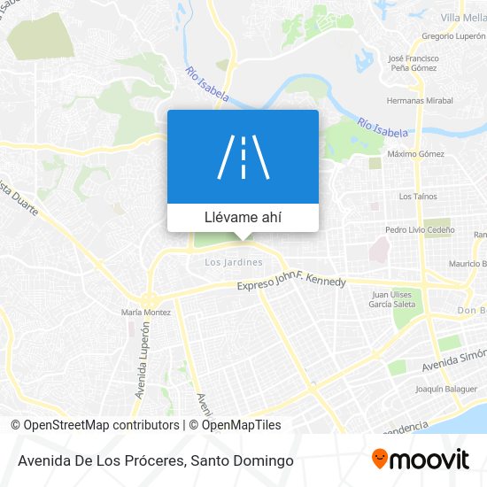 ¿Cómo llegar a Avenida De Los Próceres, Distrito Nacional en autobús o