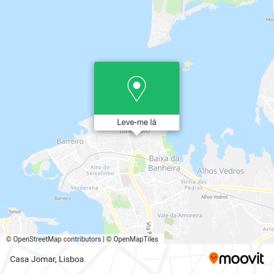 Como chegar a Casa Jomar em Barreiro por autocarro, comboio, metro ou