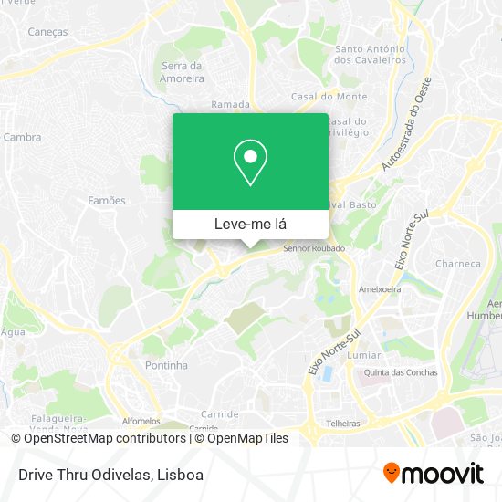 Como chegar a Drive Thru Odivelas através de Autocarro, Metro ou Comboio?