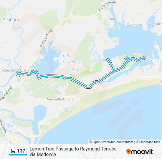 137 Route Schedules, Stops & Maps Lemon Tree Passage (Updated)