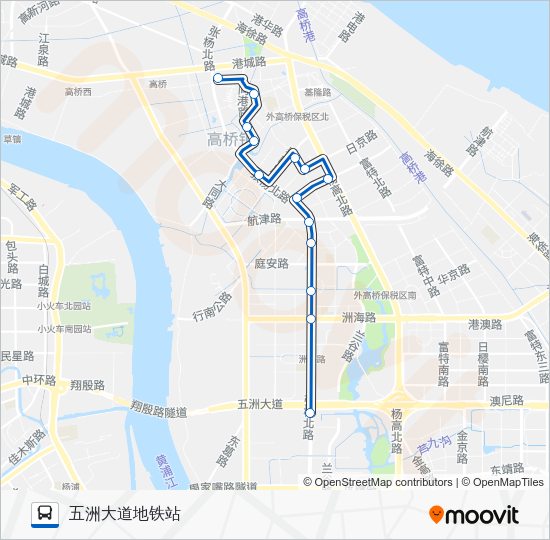B62 Bus Route Map 外高桥3路Route: Schedules, Stops & Maps - 五洲大道地铁站(Updated)