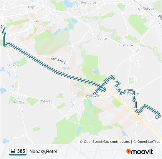 385 Bus Route Map 385 Route: Schedules, Stops & Maps - Nupaky,Hotel (Updated)