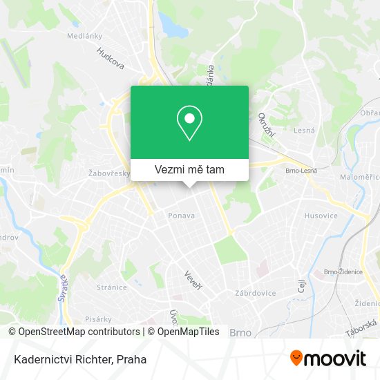 Jak se dostat do Kadernictvi Richter v Brno pomocí vlak, autobus nebo