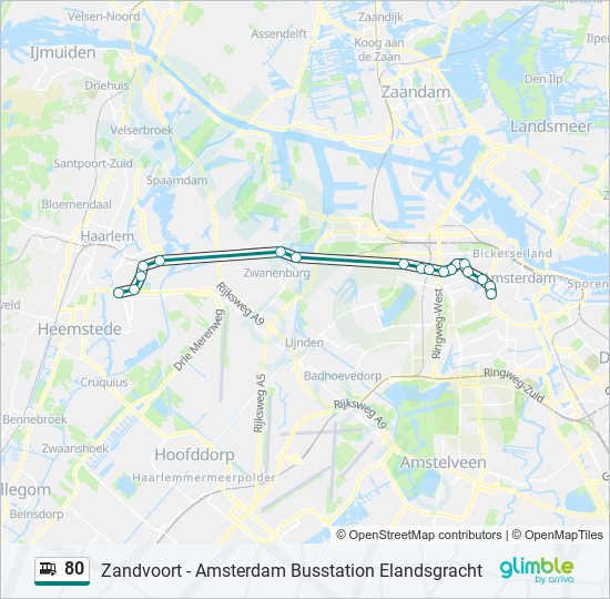 80 Route: Schedules, Stops & Maps - A'dam Elandsgr/Centr. (Updated)