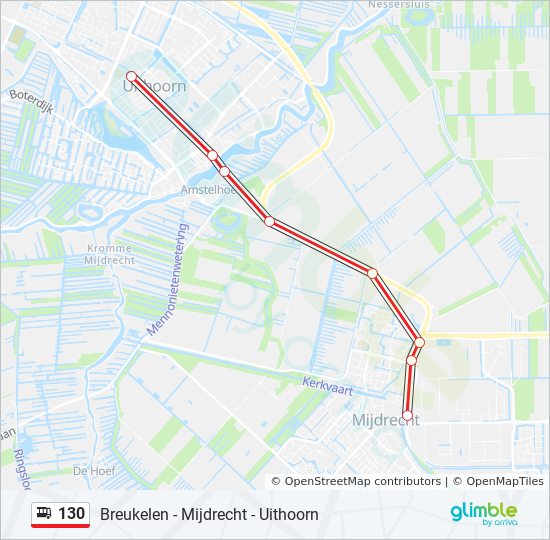 130 Route: Dienstregelingen, Haltes En Kaarten - Mijdrecht (Bijgewerkt)
