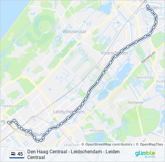 45 Route: Dienstregelingen, Haltes En Kaarten - Den Haag Centraal (Bijgewerkt)