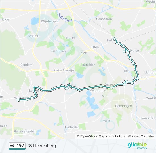 197 Bus Route Map 197 Route: Schedules, Stops & Maps - 'S-Heerenberg (Updated)