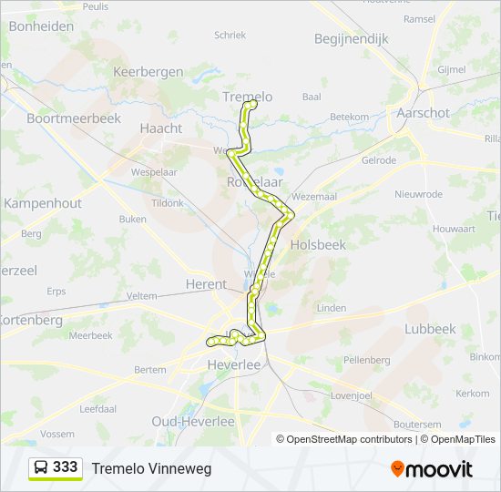Bus 333 Route Map 333 Route: Schedules, Stops & Maps - Tremelo Vinneweg (Updated)