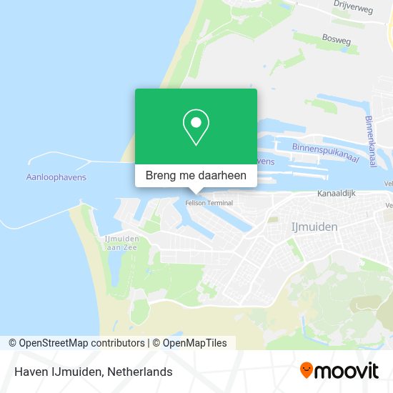 Kaart Nederland Ijmuiden Hoe gaan naar Haven IJmuiden in Netherlands via Bus, Tram of Trein?