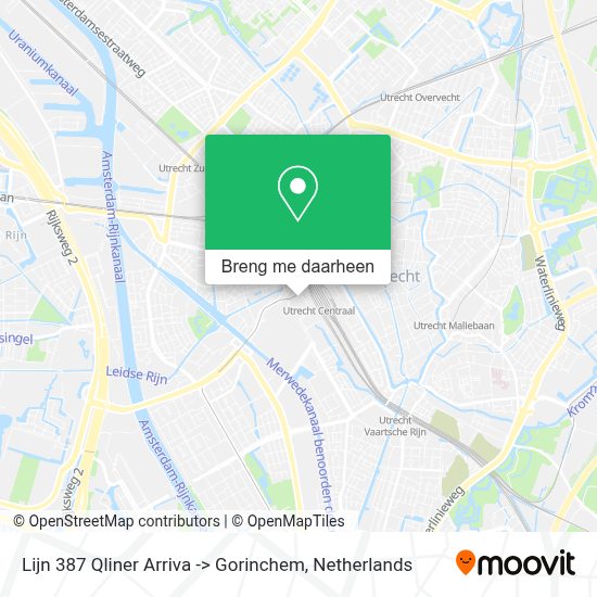 Hoe Gaan Naar Lijn 387 Qliner Arriva -> Gorinchem In Utrecht Via Bus, Trein Of Tram?