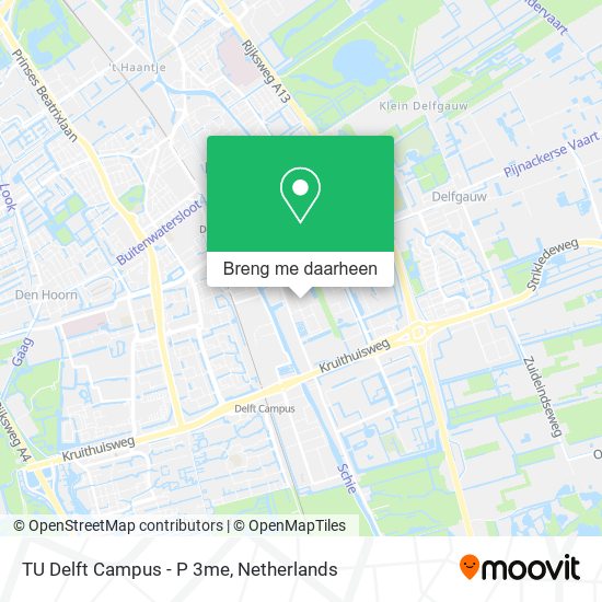 Tu Delft Campus Kaart Hoe gaan naar TU Delft Campus P 3me via Bus, Trein, Tram of Metro?