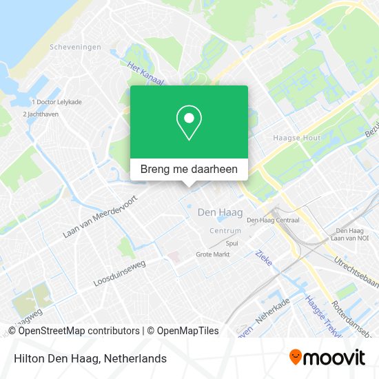 Hotels Den Haag Kaart Hoe gaan naar Hilton Den Haag in 'SGravenhage via Bus, Trein, Sneltram