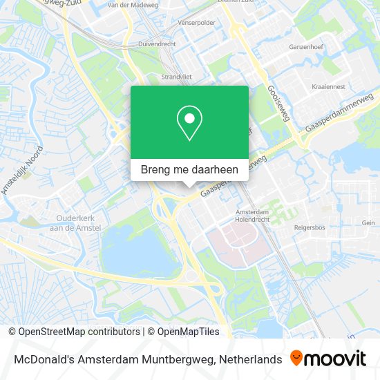 Mcdonalds Vestigingen Nederland Kaart Hoe gaan naar McDonald's Amsterdam Muntbergweg in Amsterdam via Bus
