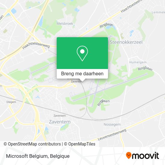 Hoe kom je bij Microsoft Belgium in Zaventem met trein of bus?
