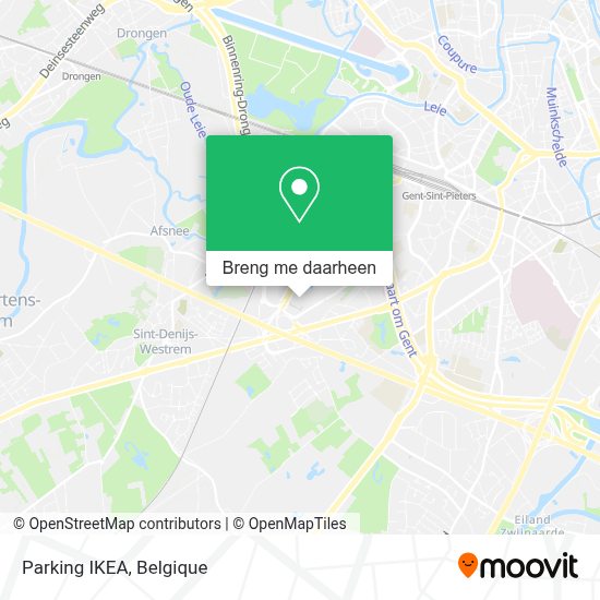 Ikea Belgie Kaart Online Hoe gaan naar Parking IKEA in Gent via Bus, Trein of Sneltram Moovit