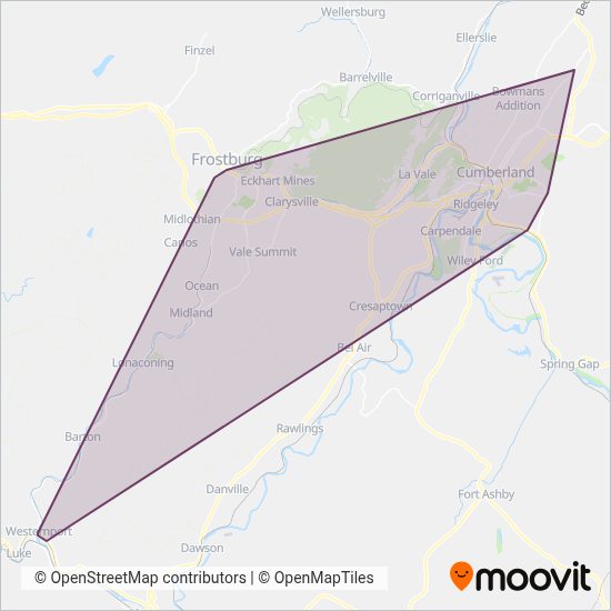Allegany County Transit, Washington, D.C. Baltimore, MD bus