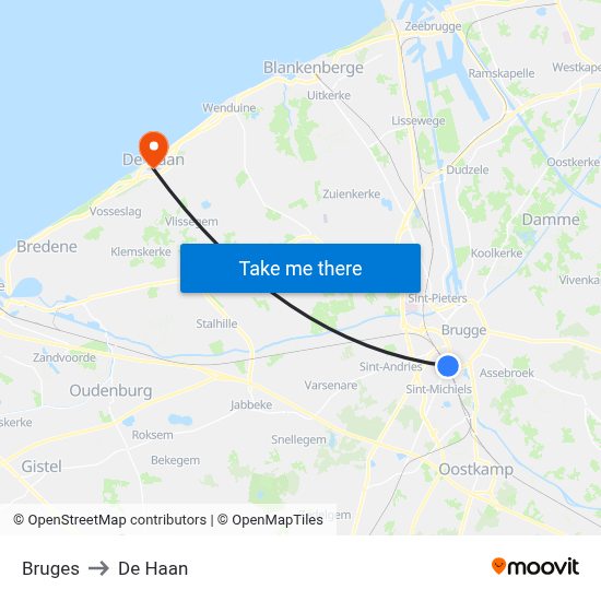 Brugge - Bruges, Brugge To De Haan, De Haan With Public Transportation