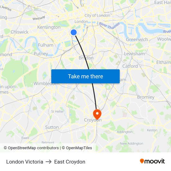 London Victoria to East Croydon with public transportation