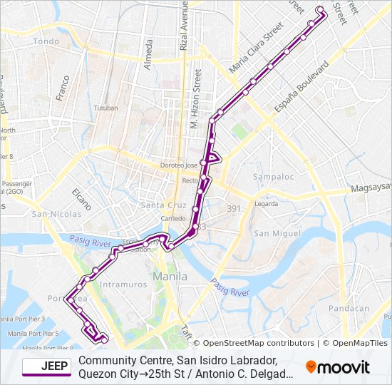 jeep Route Schedules, Stops & Maps Community Centre, San Isidro