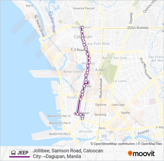 jeep Route Schedules, Stops & Maps Jollibee, Samson Road, Caloocan