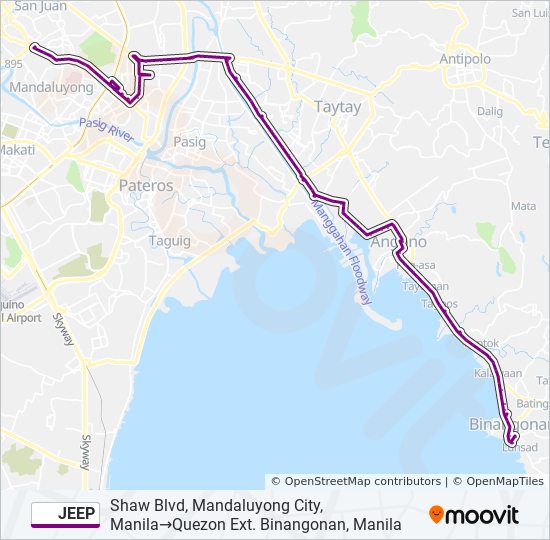 jeep Route Schedules, Stops & Maps Shaw Blvd, Mandaluyong City