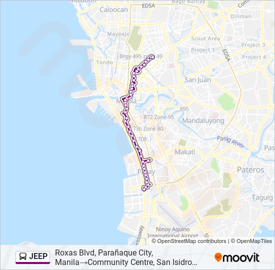 jeep Route Schedules, Stops & Maps Roxas Blvd, Parañaque City