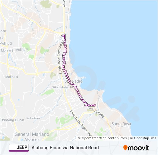 jeep Route Schedules, Stops & Maps Jac Liner Bus Terminal, Binan