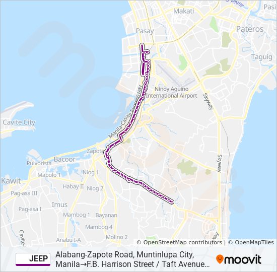 jeep Route Schedules, Stops & Maps AlabangZapote Road, Muntinlupa
