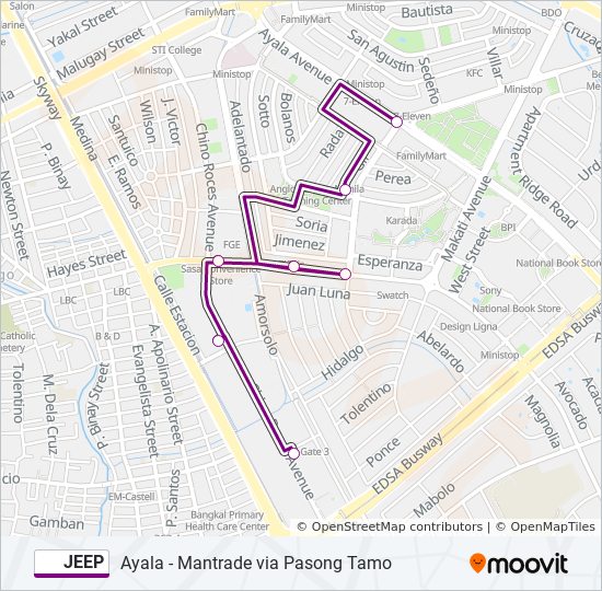 jeep Route Schedules, Stops & Maps Sabio St / Chino Roces Ave